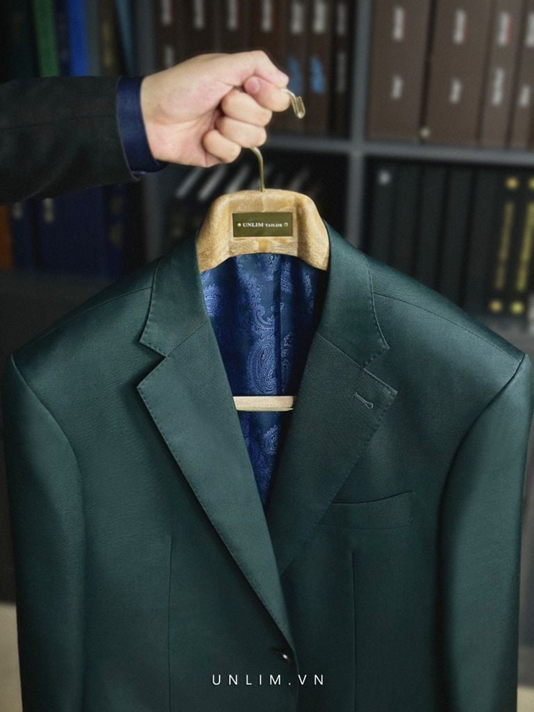 Suit Cổ K Xanh Rêu - detail images